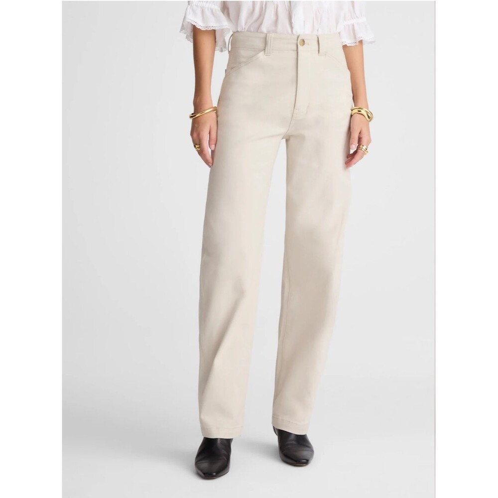 Madewell Balloon Pant NWT Size 24 Khaki Tan Barrel Leg High Rise Full Length
